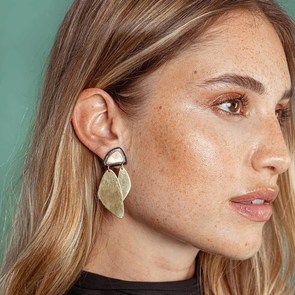 (FOUND) ISO Soko Makena Mixed Materials Statement Earrings
